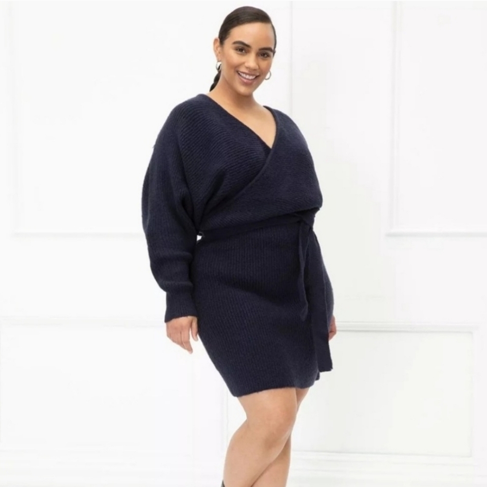 Eloquii Elements Navy Sweater Dress- NWOT